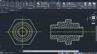 Autocad mechanical practice drawing  2d drawing  autocad tutorial in hindi  autocad 2d [upl. by Aimat38]