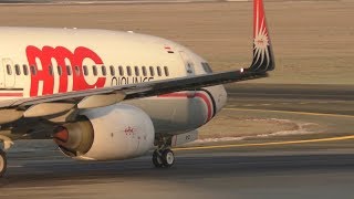 BEAUTIFUL AMC Airlines Boeing 737 arrival amp takeoff at Graz Airport  SUBPZ [upl. by Dnomsad195]