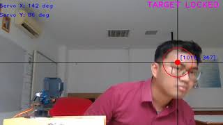 DEMO Headshot Tracking  OpenCV  Arduino [upl. by Jerol]