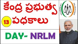 Central Government Schemes 2017 In Telugu Part 13  DAY NRLM Scheme Details In Telugu [upl. by Yruam]