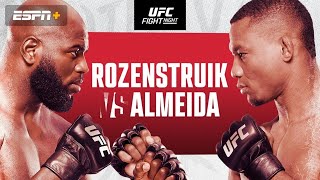 UFC CHARLOTTE LIVE ROZENSTRUIK VS ALMEIDA LIVESTREAM amp FULL FIGHT NIGHT ON ABC 4 COMPANION [upl. by Jamal]