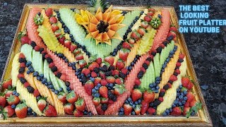 Healthy Fruit Platter 2  CATERING STYLE  Fruit Tray to Impress PARTY FAVORITE [upl. by Sonafets]