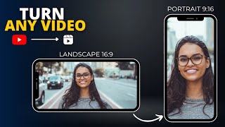 How to convert horizontal video to vertical  Portrait video ko landscape kaise banaye 169 to 916 [upl. by Beesley]