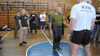 Itay Gil krav maga lowkick defense [upl. by Ettenot144]