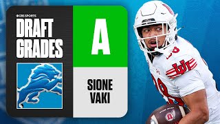 2024 NFL Draft Grades Lions select Sione Vaki No 132 Overall  CBS Sports [upl. by Airotnes]