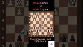 Daniil Dubov Vs Arjun Erigaisi Goldmoney Asian Rapid 2021 RAPID chess chessgame ytshorts [upl. by Parsons]