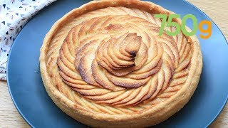 Recette de la tarte aux pommes rosace  750g [upl. by Ellan54]