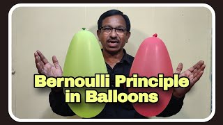 Bernoullis Principle in Balloons funscience experiment [upl. by Radferd]