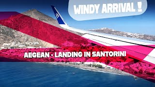 Santorini  Aegean Airlines Airbus A321NEO Landing [upl. by Anierdna371]