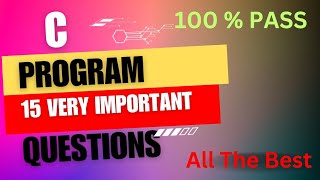 15 imp C C program very important questions [upl. by Wildon358]