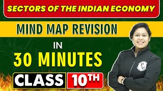 SECTORS OF THE INDIAN ECONOMY in 30 Minutes  Mind Map Series for Class 10th [upl. by Adebayo]