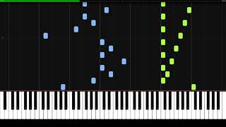 Passacaglia  Handel Halvorsen  Piano Tutorial  Synthesia  How to play [upl. by Alyekahs]