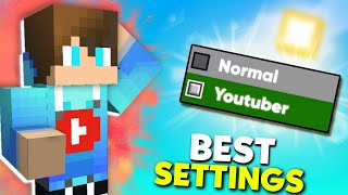 Best Minecraft PE Settings For YouTubers 🤩 [upl. by Cesaria]