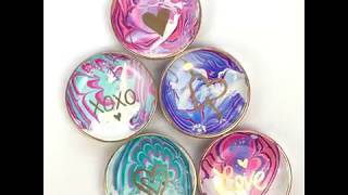 Nail Polish Marbling a Ring Dish [upl. by Haimaj]