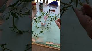 Printmaking with Flowers gelliprint printmaking [upl. by Adelric]