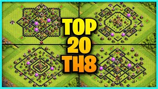 TOP 20 WORLD BEST TH8 War Base With Link  Th8 Cwl Base With Link  Th8 Legend Base  2023 [upl. by Morly308]