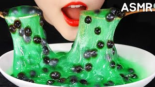 EDIBLE SLIME ASMR TAPIOCA PEARLS ASMR TAPIOCA BOBA MUKBANG ASMR SLIME JELLY RECIPE 🐸 [upl. by Nnadroj]