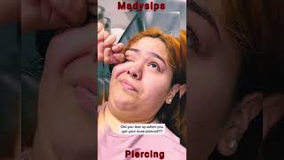 Double nose piercingmadysips piercinglovers septumpiercing piercings piercinglove beauty [upl. by Ellenod]