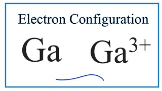 A stepbystep description of how to write the electron configuration for Gallium Ga [upl. by Cinderella74]