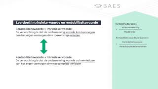 Intrinsieke waarde en rentabiliteitswaarde berekenen  BAES Education [upl. by Yddor]