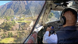 Landing at the Worlds Most Dangerous TenzingHillary Lukla Airport 2800m  Day 44 [upl. by Onirotciv893]