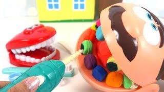 Play Doh Dentiste Oscar Chez le Dentiste Traitement de Caries [upl. by Ojeillib42]