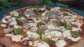 PIZZA in MULTIGRAIN BASE and homemade Cheese  guilt free Pizza for kids  No yeast Pizza [upl. by Hewet210]