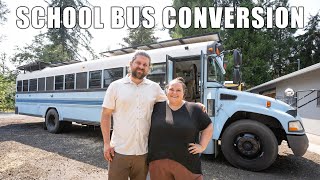 40ft School Bus Conversion Tiny Home Tour [upl. by Dalila]