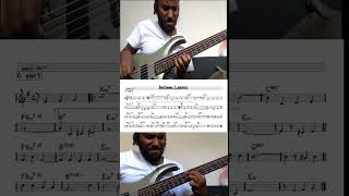 AUTUMN LEAVES playing bass chord amp melody amp ARPEGGIOS shorts [upl. by Tanney]