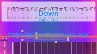 Down Sheet Music Free Blink 182 Synthesia Piano [upl. by Block]