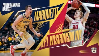 NCAA Mens Basketball Power Rankings Marquette rises Wisconsin debuts [upl. by Bracci]