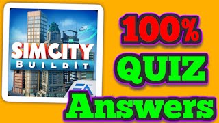 SimCity BuildIt Cheat  100 Correct Quiz Answers for SimCash amp Simoleons Rewards  ANSWERS in Video [upl. by Ynaffets]