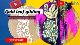 Relief painting with gold leaf gold leaf gilding art viral painting trending art yt craft [upl. by Rusticus]