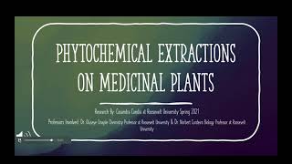 Phytochemical Extraction Methods Used On Medicinal Plants [upl. by Anaerda352]