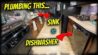 How to Plumb a Dishwasher Not Next to a Sink [upl. by Yelak]