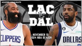 Dallas Mavericks vs LA Clippers Full Game Highlights  Nov 10  2024 NBA Season [upl. by Mcquillin]