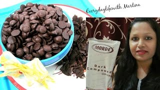 How to make Homemade Chocolate Chips and Chocolate Shavings using Mordes Dark Chocolate Compound [upl. by Rennie]