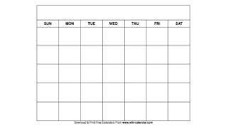 Printable Blank Calendar Templates  Wiki Calendar [upl. by Amle]