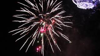 Fireworks for Christmas Lights celebration Nairn 271115 [upl. by Aivatnahs787]