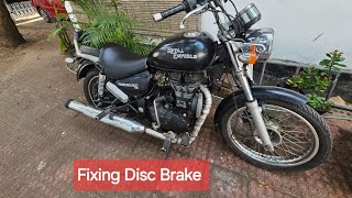 How to Fix the Disc Brakes Of Royal Enfield Thunderbird [upl. by Evers]