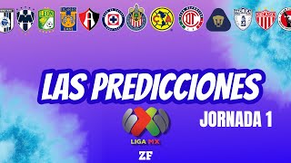 PRONÓSTICOS JORNADA 1 LIGA MX  APERTURA 2024 PREDICCIONES ZONA FUT [upl. by Anelle]