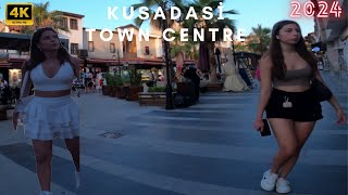 AFTER MIDNIGHT Night walking tour in Kuşadası Turkey 4K 60 FPS  Kuşadası old town night walk 2024 [upl. by Rabbi]