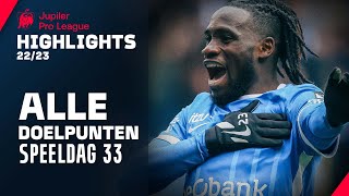 ALLE DOELPUNTEN ⚽🌟 Jupiler Pro League Highlights GD33 [upl. by Sheeree964]