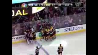 985 The Sports Hubs Dave Goucher calls Patrice Bergerons serieswinning OT goal [upl. by Elkcim]