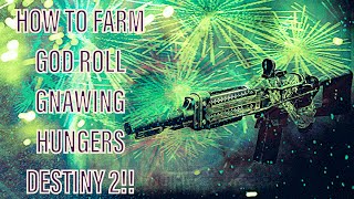 HOW TO FARM A GOD ROLL GNAWING HUNGER  Destiny 2 Season of the Lost Gnawing Hunger [upl. by Russ]