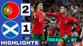 🔴Portugal vs Scotland 21 Extended HIGHLIGHTS  Ronaldo Winning GOAL  UEFA Nations League [upl. by Ekle513]