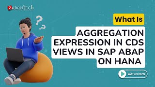 What is Aggregation Expression in CDS views in SAP ABAP on HANA  ZaranTech [upl. by Morel]