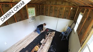 Building My Dream Shop Installing Hardwood Flooring [upl. by Herbst]