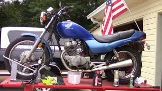 Servicing a CB250 Honda 1995 NightHawk [upl. by Labannah686]