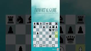 Immortal Game  Anderssen vs Kieseritzky 1851 chess chessgame games [upl. by Hudis738]